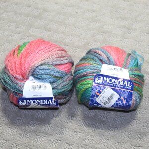 2 Skeins Mondial Idee & Filati Seven Made in Italy 50g Color 546 Lot 45